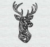 ・"Zentangle Deer"・Premium Metal Wall Art - Limited Edition - ArtDesigna Glass Printing Wall Art