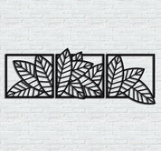 ・"Leaves Trio"・Premium Metal Wall Art - Limited Edition - ArtDesigna Glass Printing Wall Art