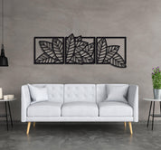 ・"Leaves Trio"・Premium Metal Wall Art - Limited Edition - ArtDesigna Glass Printing Wall Art