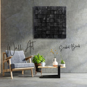 Smoked Black Wall Sculpture | Premium Wood Handmade Wall Sculpture - Artdesigna