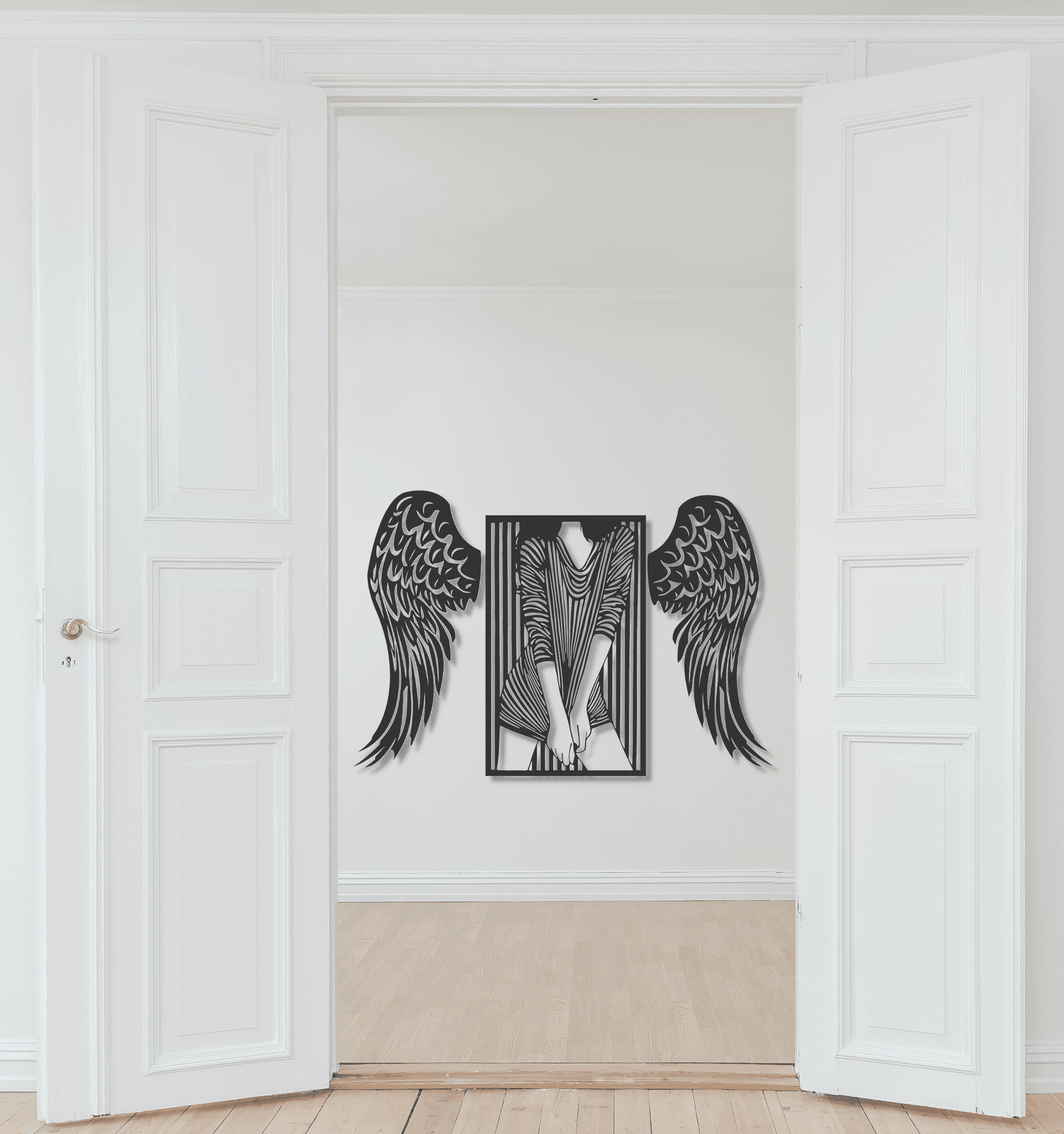 ・"Angel Wings Combination"・Premium Metal Wall Art - Limited Edition - ArtDesigna Glass Printing Wall Art