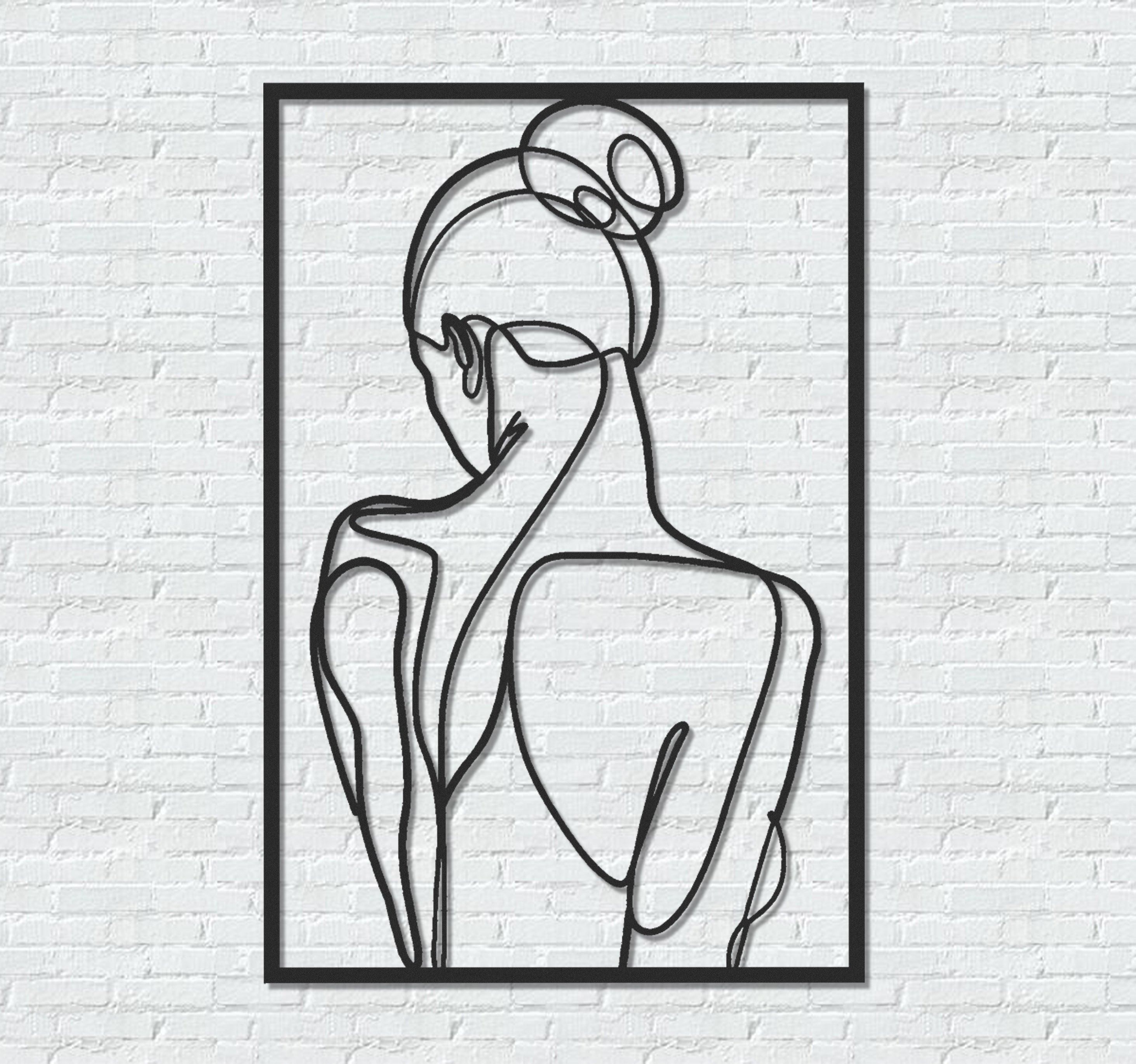 ・"Body Lines v1"・Premium Metal Wall Art - Limited Edition - ArtDesigna Glass Printing Wall Art