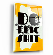 Do Epic X Yellow | Designers Collection Glass Wall Art - Artdesigna
