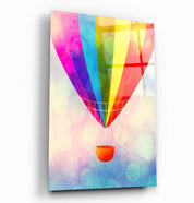 The Air Balloon | Glass Wall Art - Artdesigna