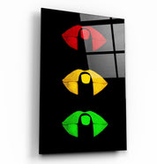 Shush In Colors | Glass Wall Art - Artdesigna