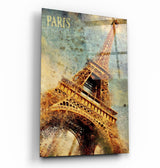 Silhouette Of Eiffel | Glass Wall Art