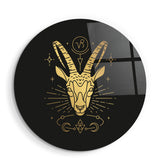 ・"Zodiac Signs - Capricorn"・Rounded Glass Wall Art