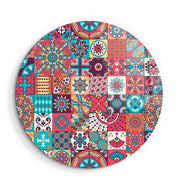・"Mosaics"・Rounded Glass Wall Art - ArtDesigna Glass Printing Wall Art