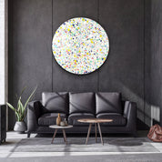 ・"Pastel Terrazzo"・Rounded Glass Wall Art - ArtDesigna Glass Printing Wall Art