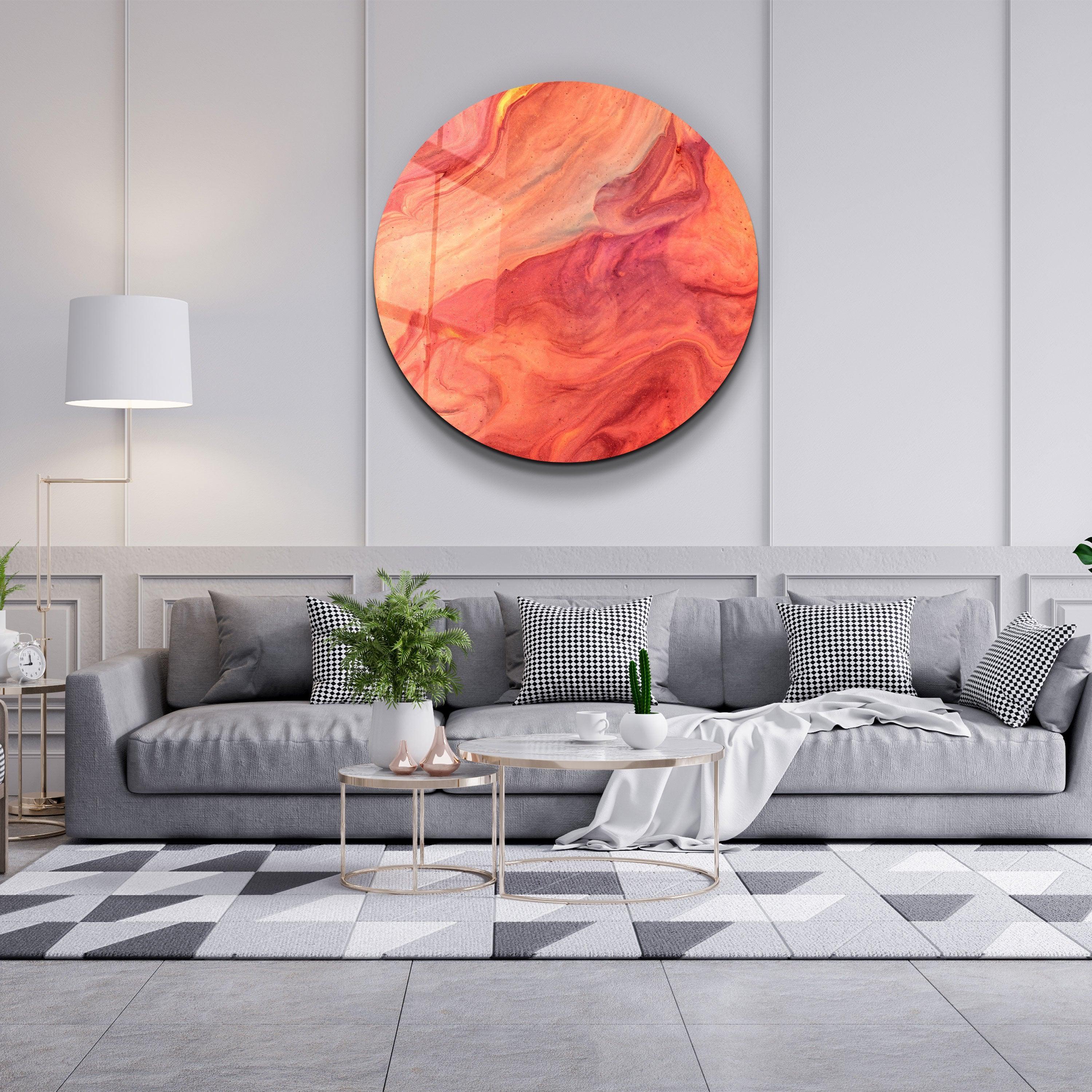 ・"Like Mars"・Rounded Glass Wall Art - ArtDesigna Glass Printing Wall Art