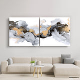 ・"Marble Abstract - Duo"・Glass Wall Art