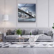 ・"Brooklyn Bridge"・Glass Wall Art - ArtDesigna Glass Printing Wall Art