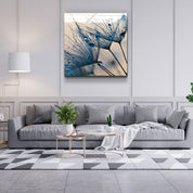 ・"Blue Flower"・Glass Wall Art - ArtDesigna Glass Printing Wall Art