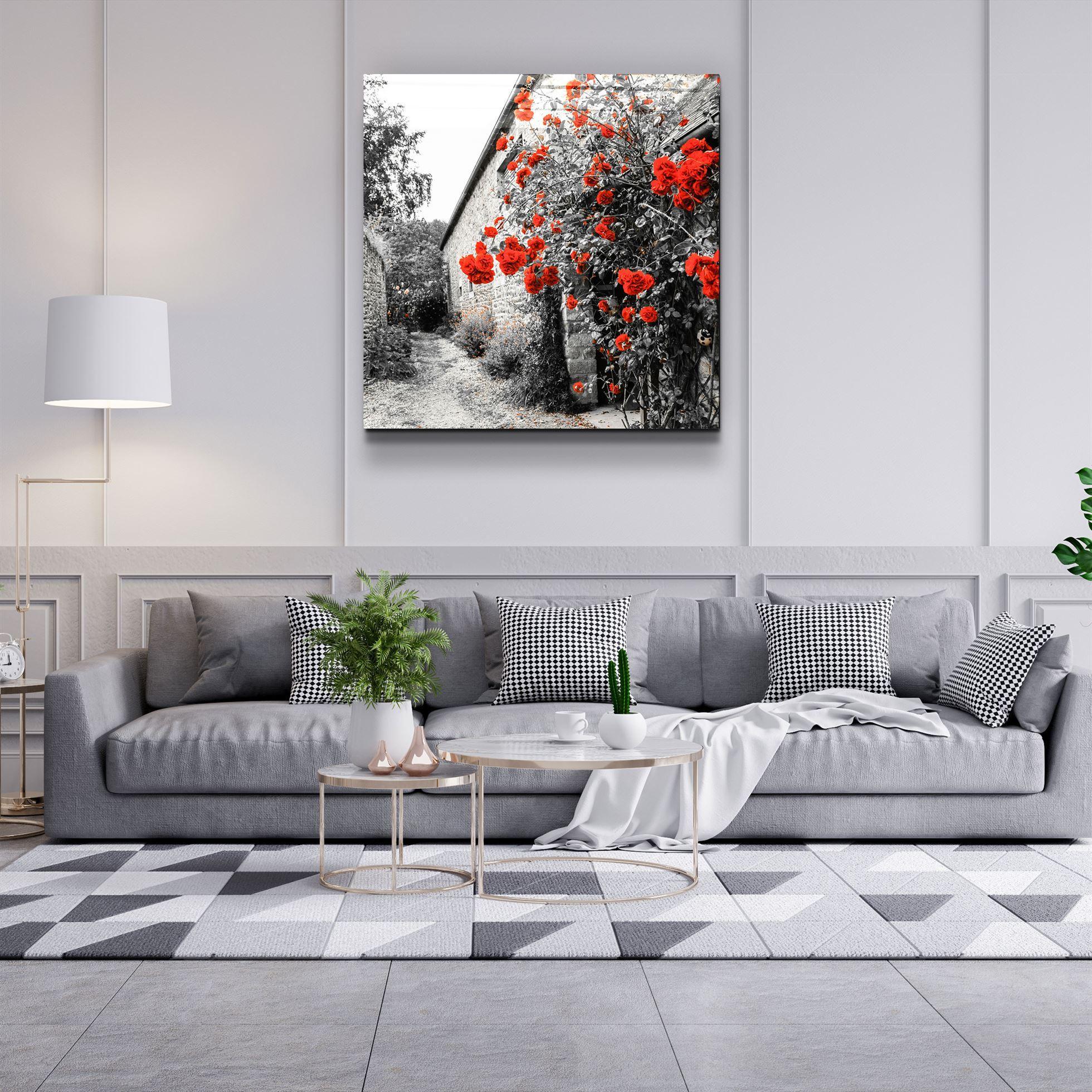 ・"Red Roses"・Glass Wall Art - ArtDesigna Glass Printing Wall Art