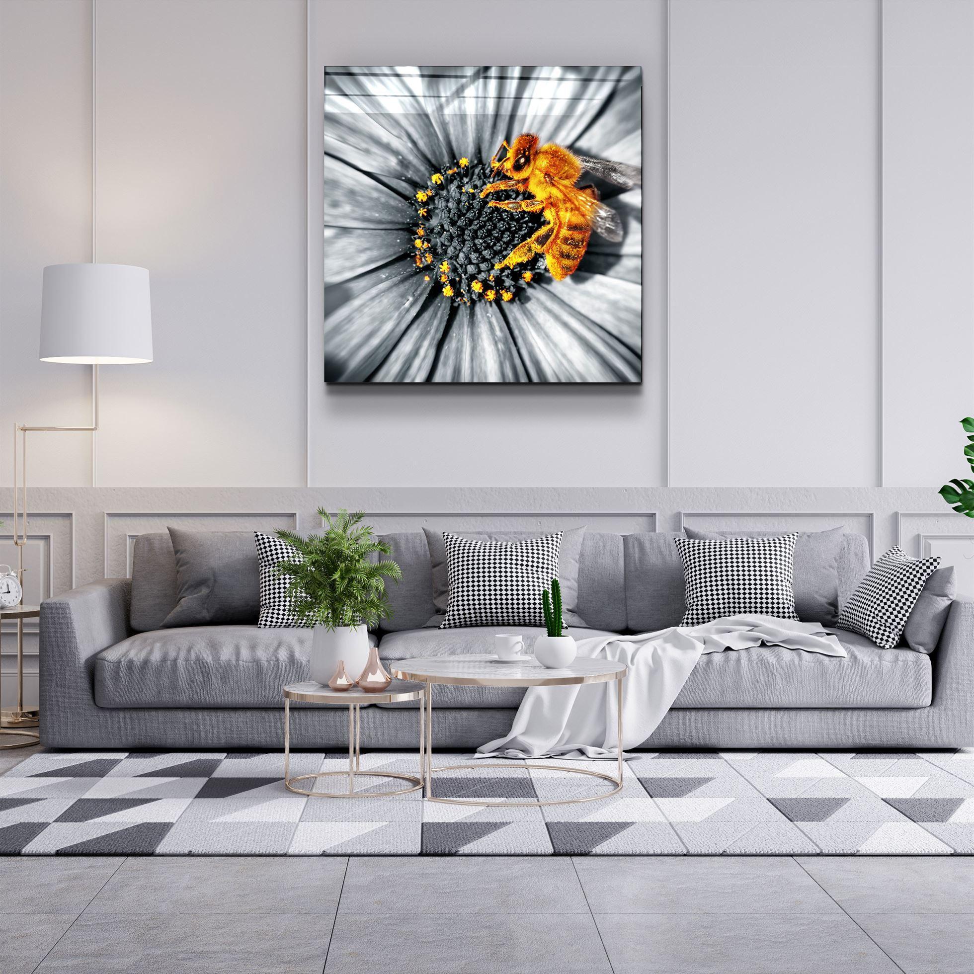・"Bee"・Glass Wall Art - ArtDesigna Glass Printing Wall Art