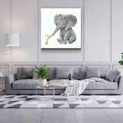 ・"Elephant and Duck"・Glass Wall Art - ArtDesigna Glass Printing Wall Art