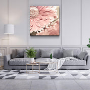 ・"Pink Flower"・Glass Wall Art - ArtDesigna Glass Printing Wall Art