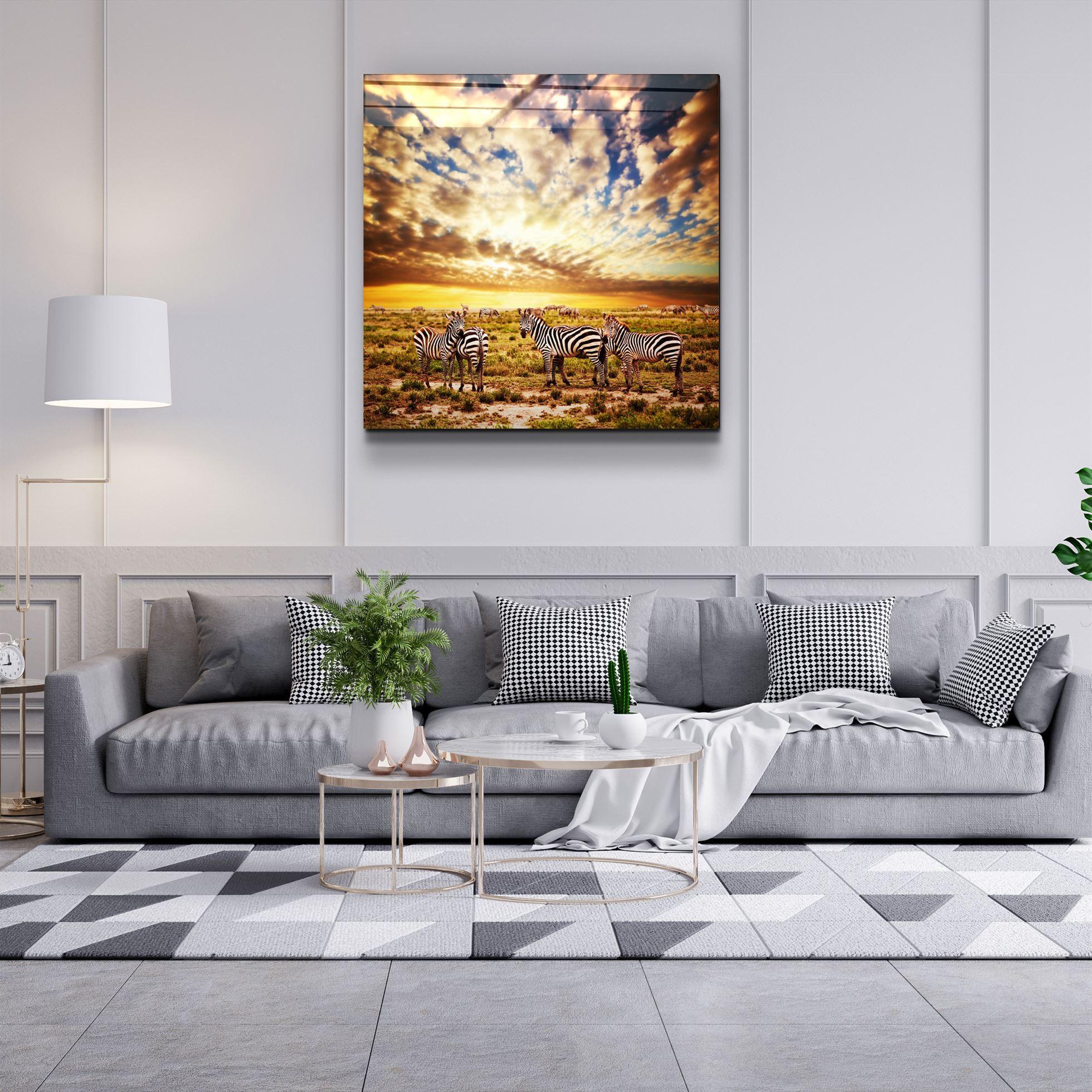 ・"Zebras"・Glass Wall Art - ArtDesigna Glass Printing Wall Art