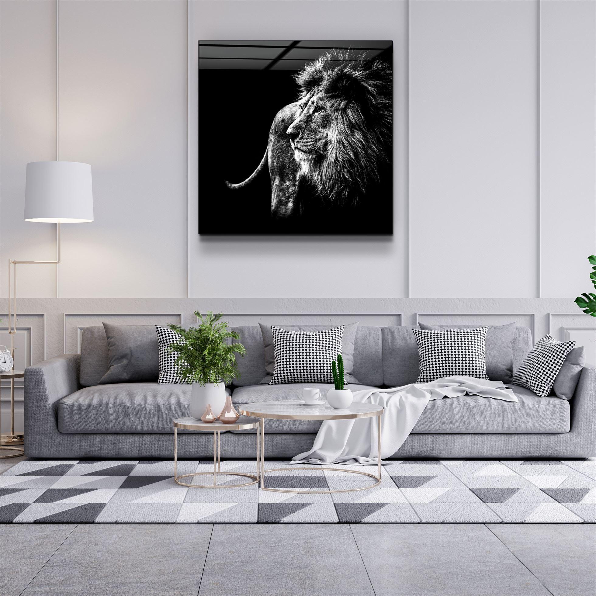 ・"Lion"・Glass Wall Art - ArtDesigna Glass Printing Wall Art