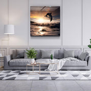 ・"Dolphin"・Glass Wall Art - ArtDesigna Glass Printing Wall Art
