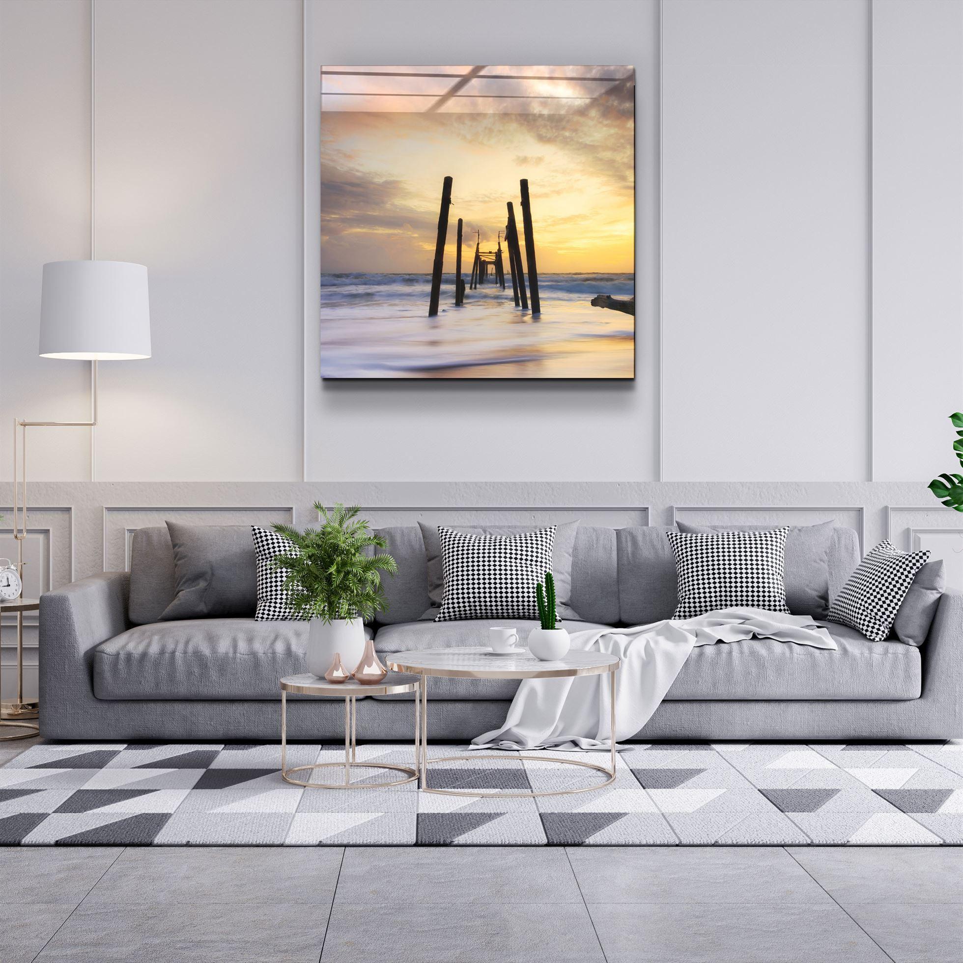 ・"Ruined Dock"・Glass Wall Art - ArtDesigna Glass Printing Wall Art