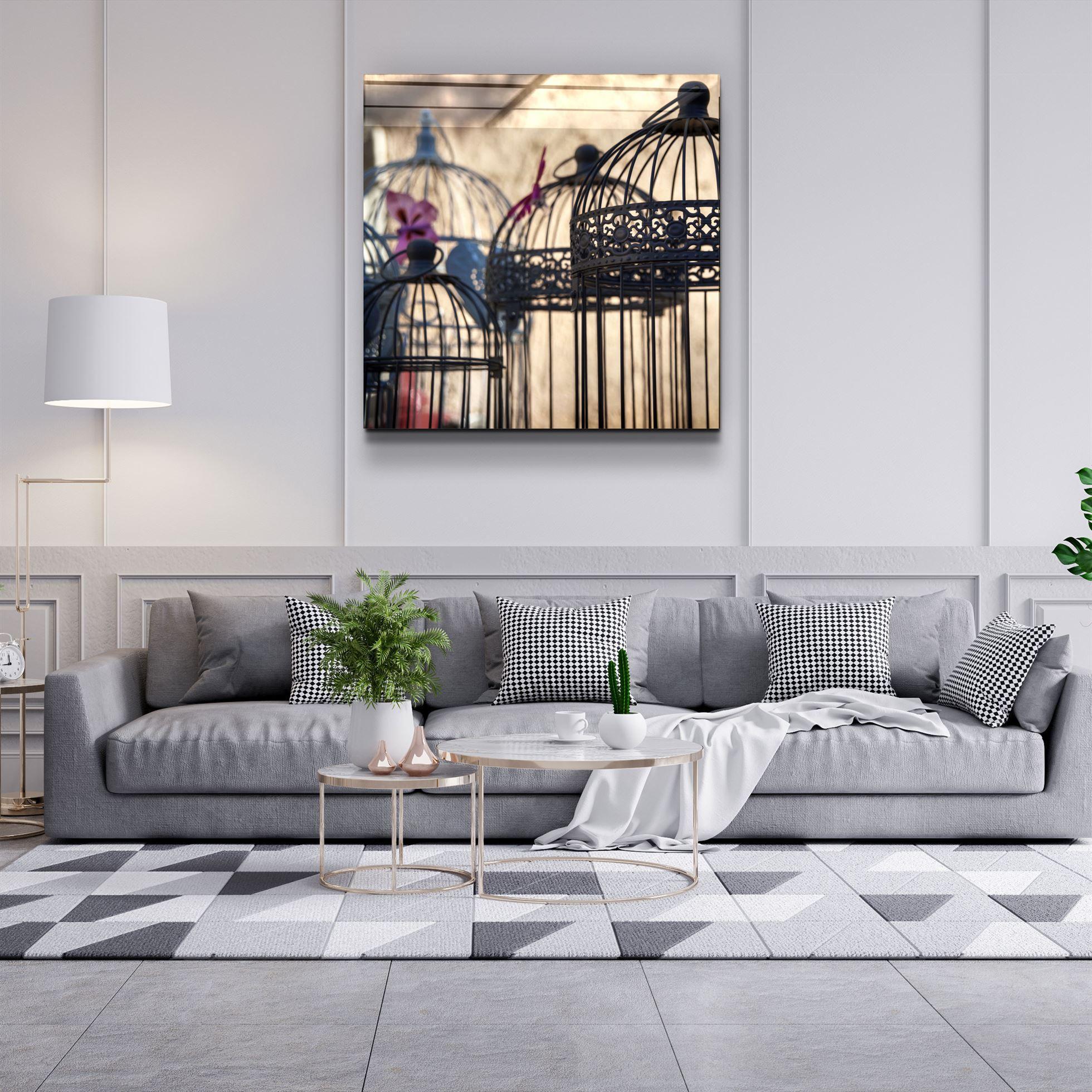 ・"Bird Cage"・Glass Wall Art - ArtDesigna Glass Printing Wall Art