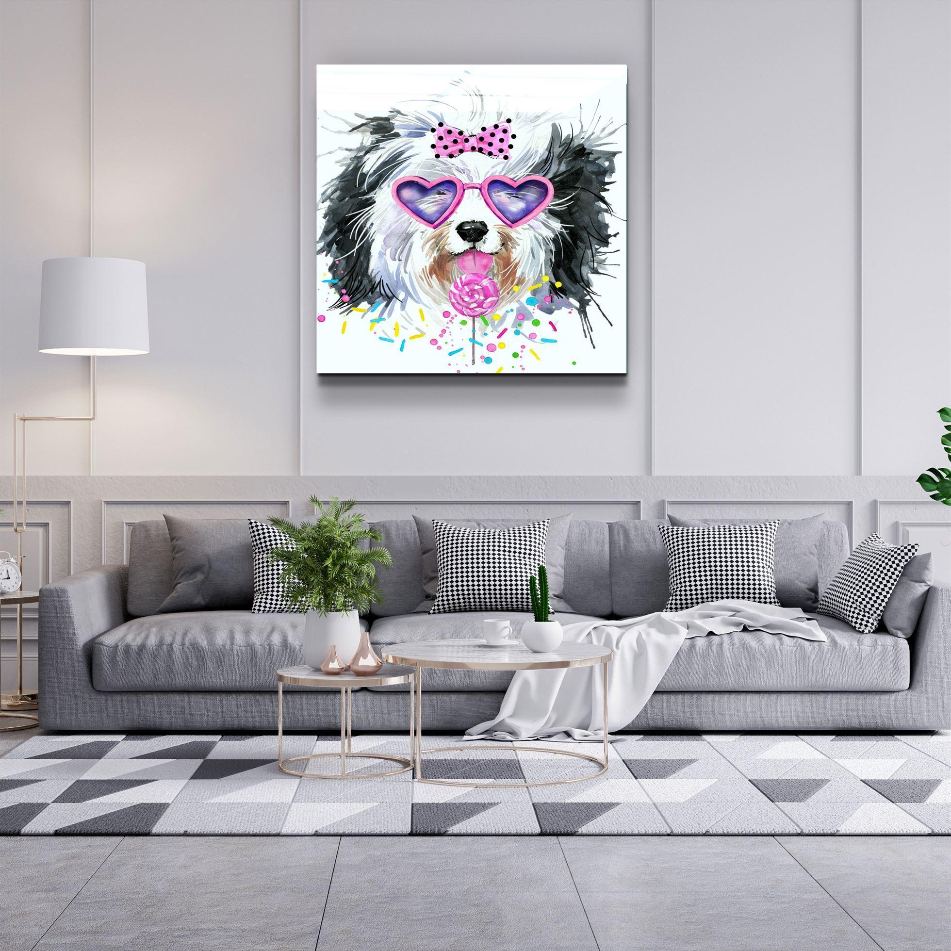 ・"Cute Dog"・Glass Wall Art - ArtDesigna Glass Printing Wall Art