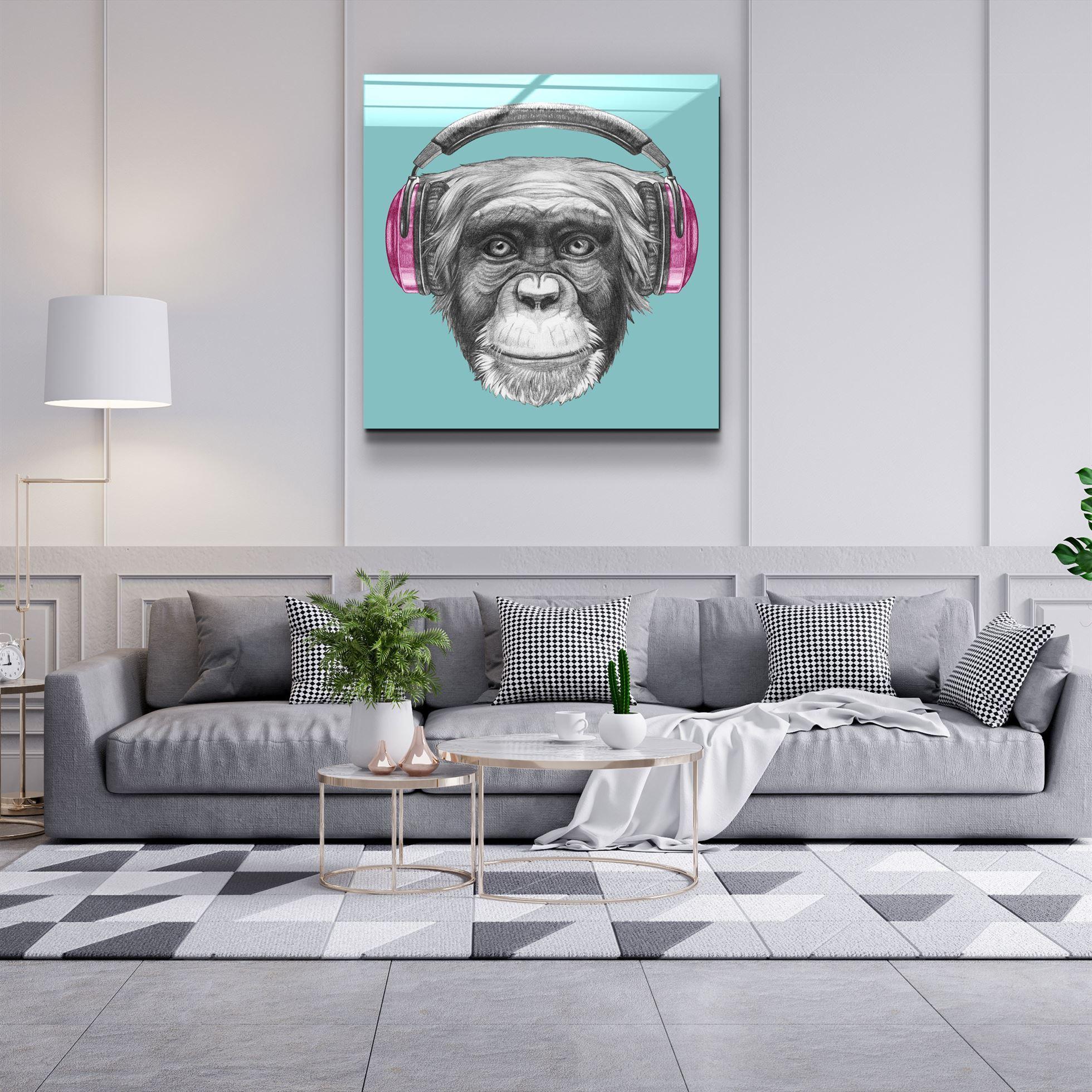 ・"Monkey"・Glass Wall Art - ArtDesigna Glass Printing Wall Art