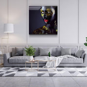 ・"Gold Stamps"・Glass Wall Art - ArtDesigna Glass Printing Wall Art