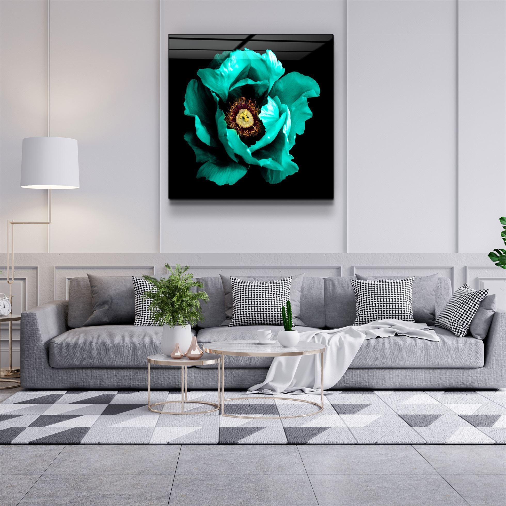 ・"Floral Green"・Glass Wall Art - ArtDesigna Glass Printing Wall Art