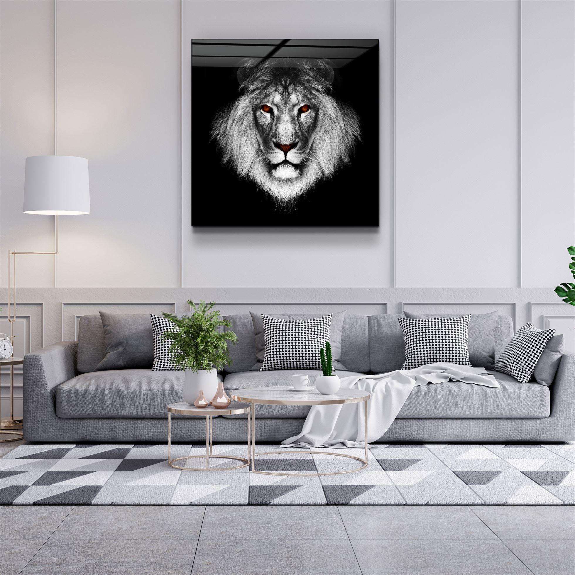 ・"Lion"・Glass Wall Art - ArtDesigna Glass Printing Wall Art