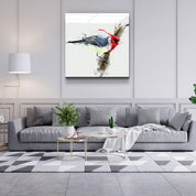 ・"Red Bird"・Glass Wall Art - ArtDesigna Glass Printing Wall Art