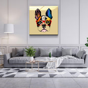 ・"Abstract Dog Face"・Glass Wall Art - ArtDesigna Glass Printing Wall Art