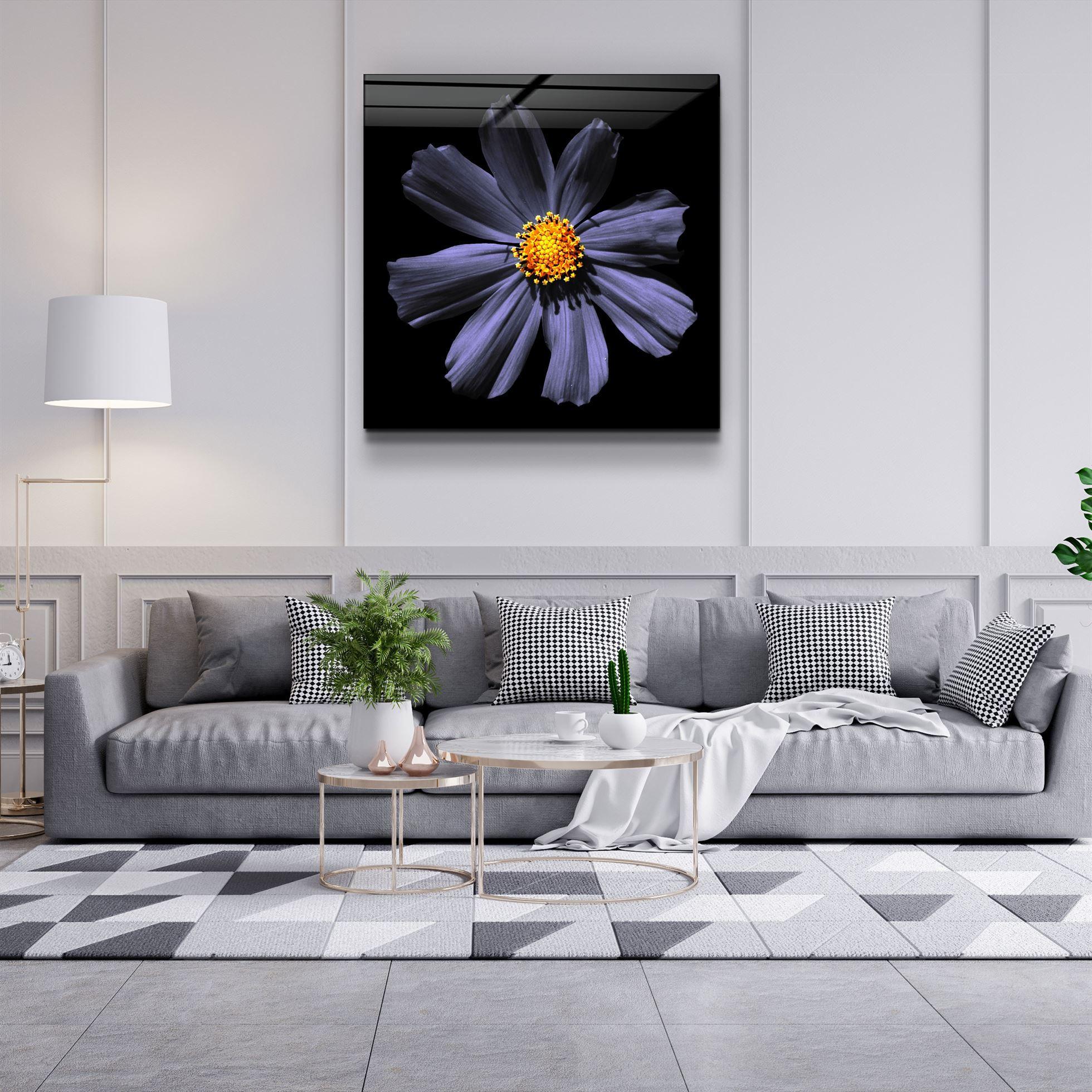 ・"Purple Flower"・Glass Wall Art - ArtDesigna Glass Printing Wall Art