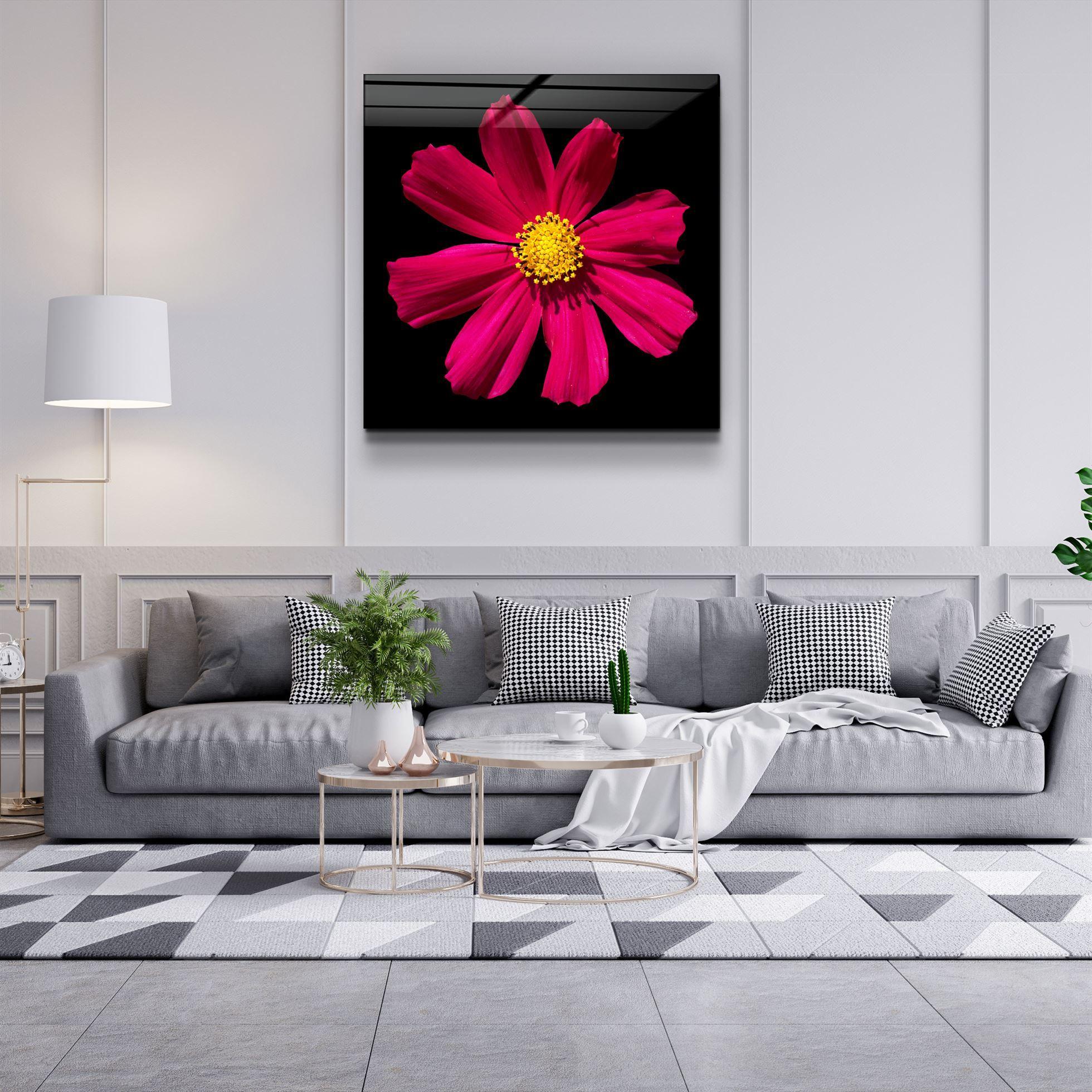 ・"Red flower"・Glass Wall Art - ArtDesigna Glass Printing Wall Art