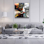 ・"Abstract Cat"・Glass Wall Art - ArtDesigna Glass Printing Wall Art