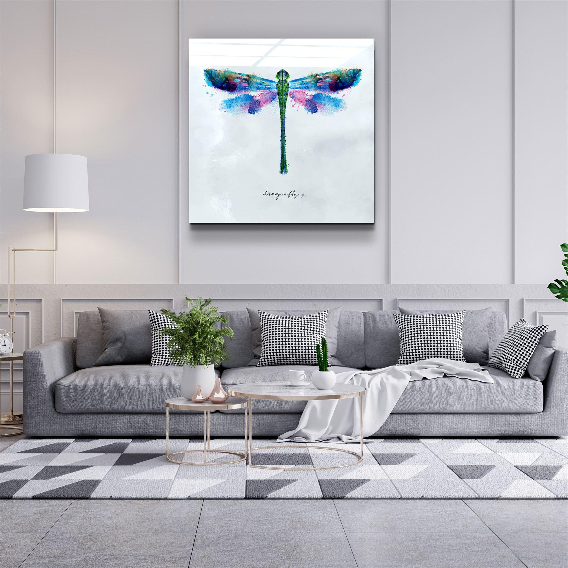 ・"Dragonfly"・Glass Wall Art - ArtDesigna Glass Printing Wall Art