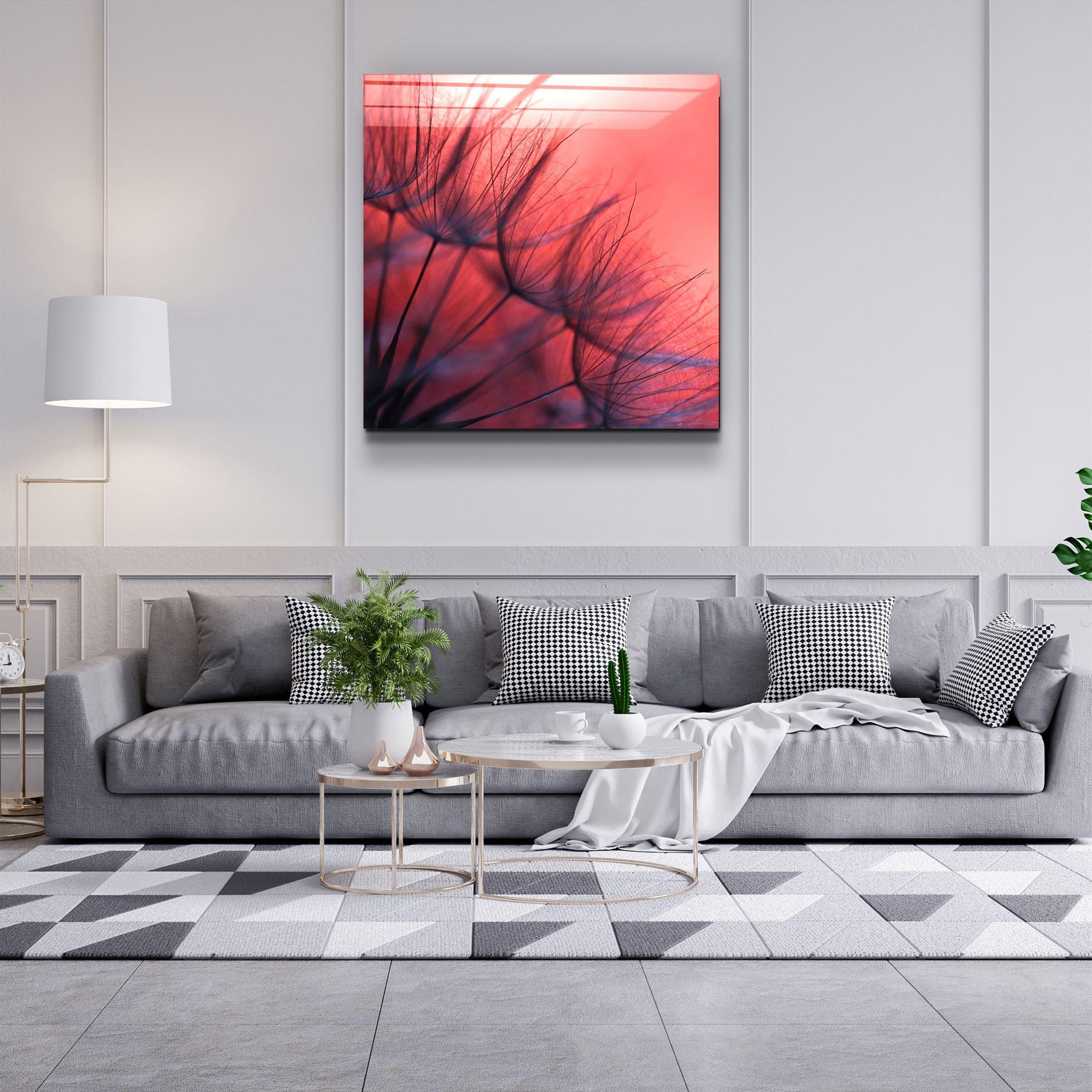 ・"Flower & Sunset"・Glass Wall Art - ArtDesigna Glass Printing Wall Art