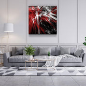 ・"Red Explosion"・Glass Wall Art - ArtDesigna Glass Printing Wall Art
