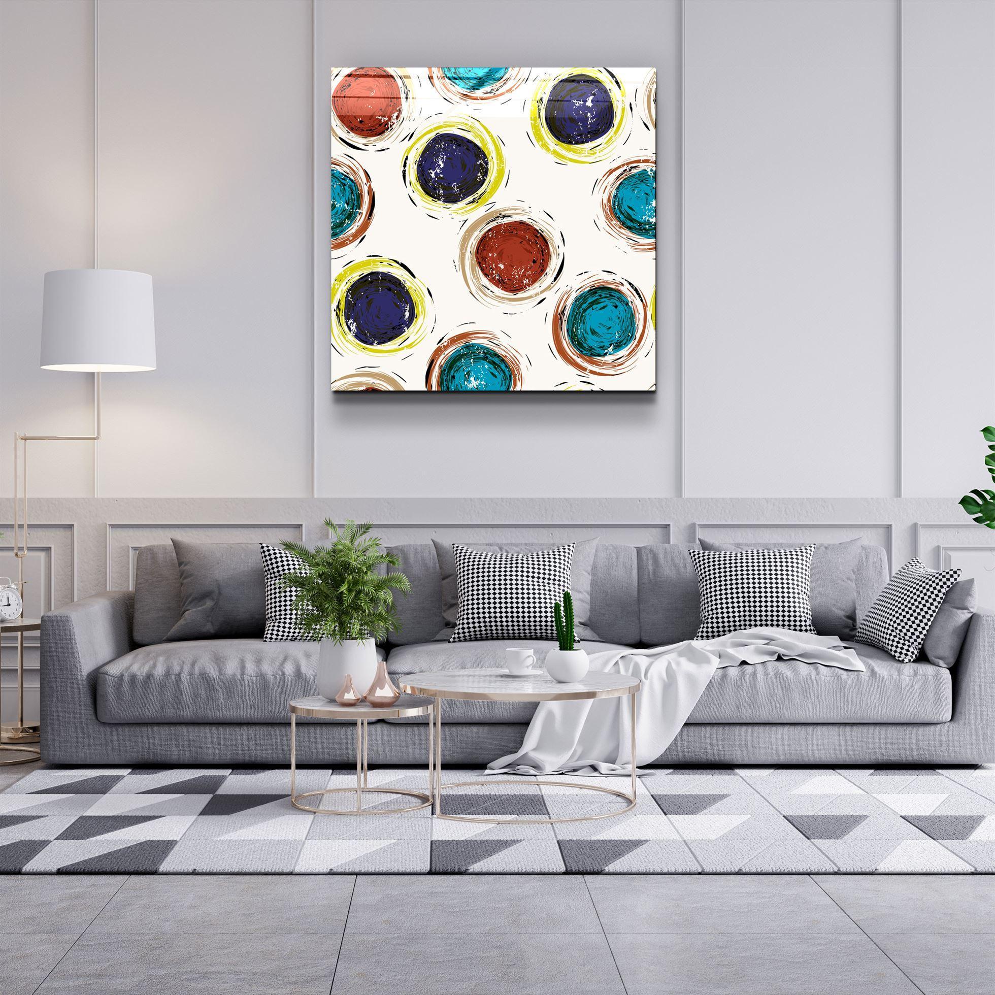 ・"Abstract Circles"・Glass Wall Art - ArtDesigna Glass Printing Wall Art