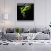 ・"Green Parrot"・Glass Wall Art - ArtDesigna Glass Printing Wall Art