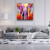 ・"Elepurple"・Glass Wall Art - ArtDesigna Glass Printing Wall Art