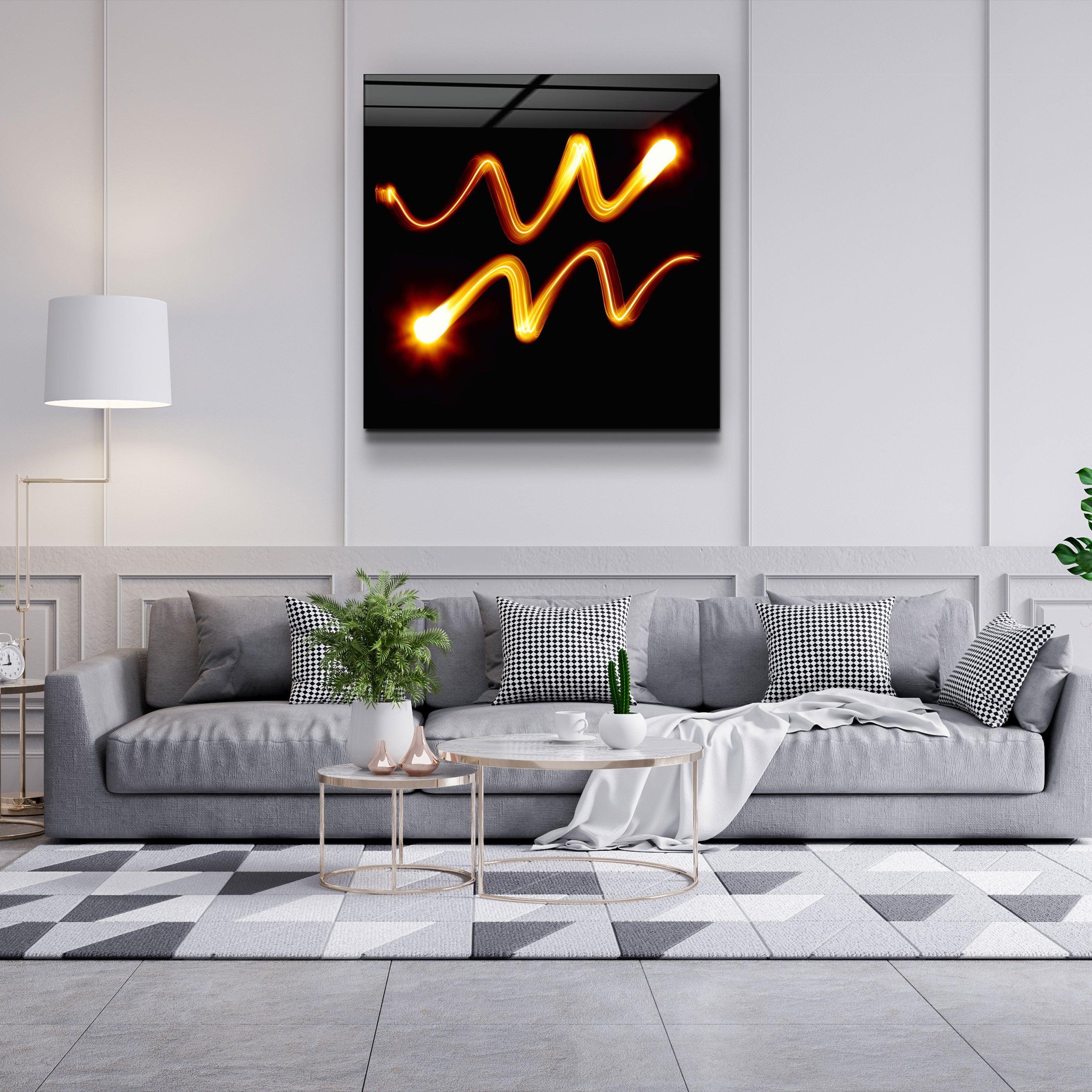 ."Aquarius Zodiac Symbol". Glass Wall Art - ArtDesigna Glass Printing Wall Art