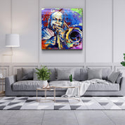 ・"Abstract Musician"・Glass Wall Art - ArtDesigna Glass Printing Wall Art