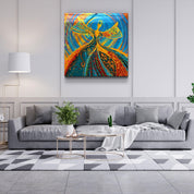 ・"Abstract Dancers V2"・Glass Wall Art - ArtDesigna Glass Printing Wall Art