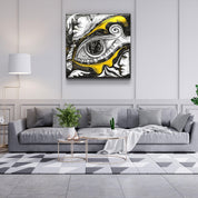 ・"Abstract Faces and Eyes"・Glass Wall Art - ArtDesigna Glass Printing Wall Art