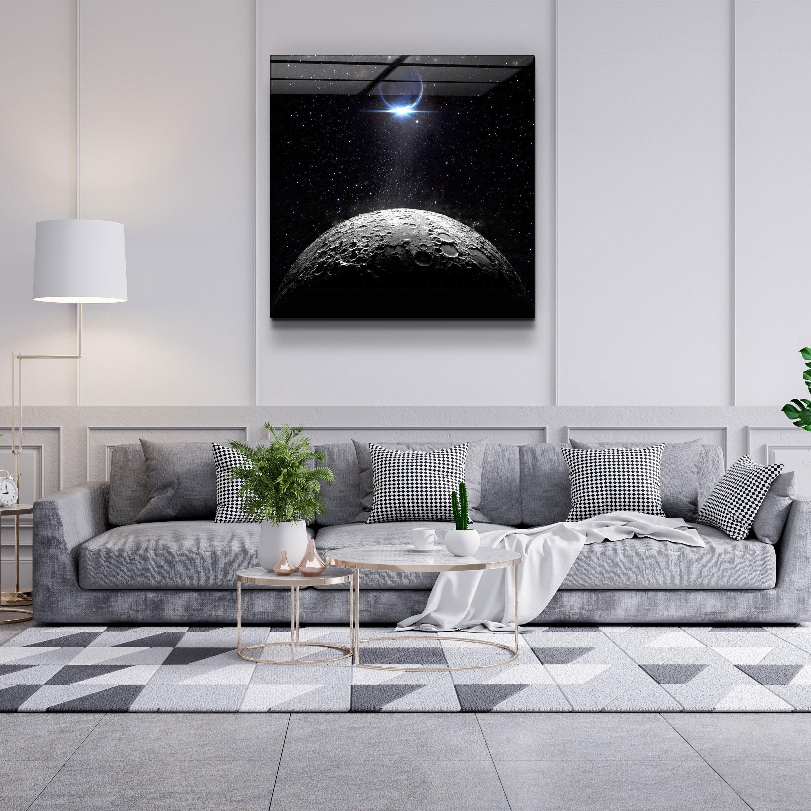 ・"Moon and Earth"・Glass Wall Art - ArtDesigna Glass Printing Wall Art