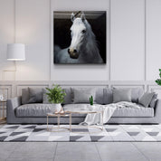 Calm in White | Glass Wall Art - Artdesigna