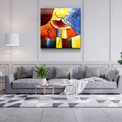 ・"Abstract Colorful Ballerina"・Glass Wall Art - ArtDesigna Glass Printing Wall Art