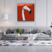 ・"Flamingo - Red"・Glass Wall Art - ArtDesigna Glass Printing Wall Art